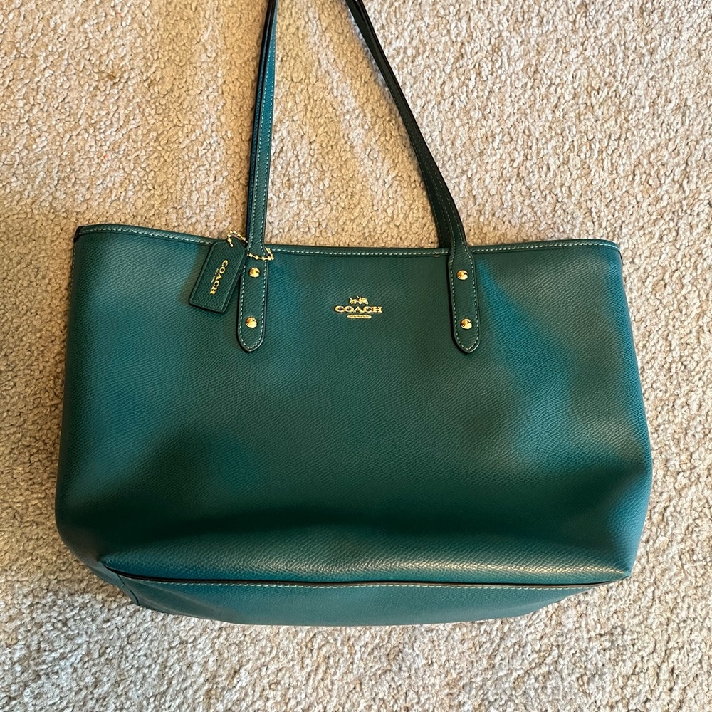 Coach Teal Tote Bag